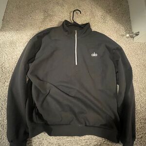 ALO Yoga Men's Dark Gray Zip-Up Sweater